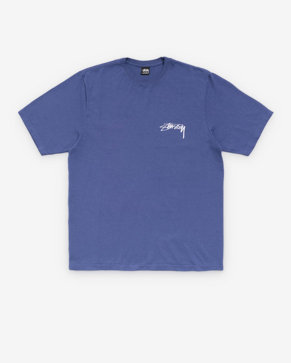 Stüssy  - Men's Skate Stack Pig. Dyed Tee - (Indigo)