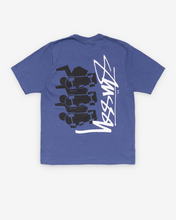 Stüssy  - Men's Skate Stack Pig. Dyed Tee - (Indigo)