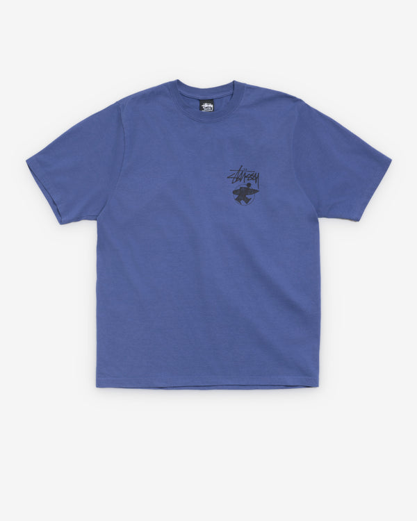 Stüssy  - Men's Long Haul Pig. Dyed Tee - (Indigo)