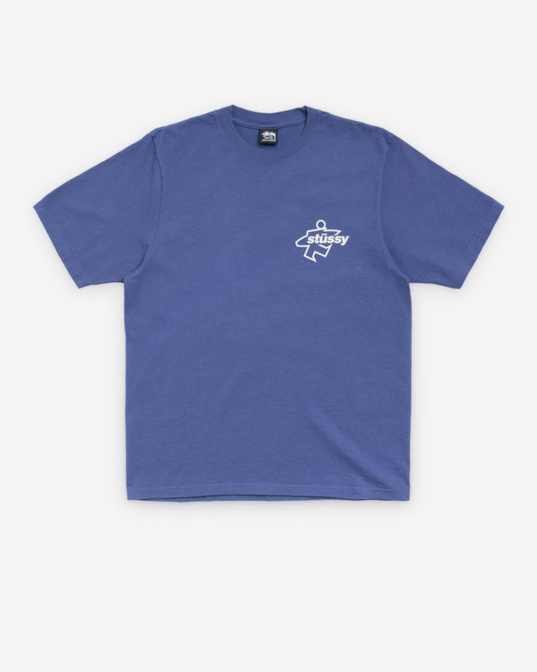 Stüssy - Men's Surf Size Pikgment Dyed Tee - (Indigo)