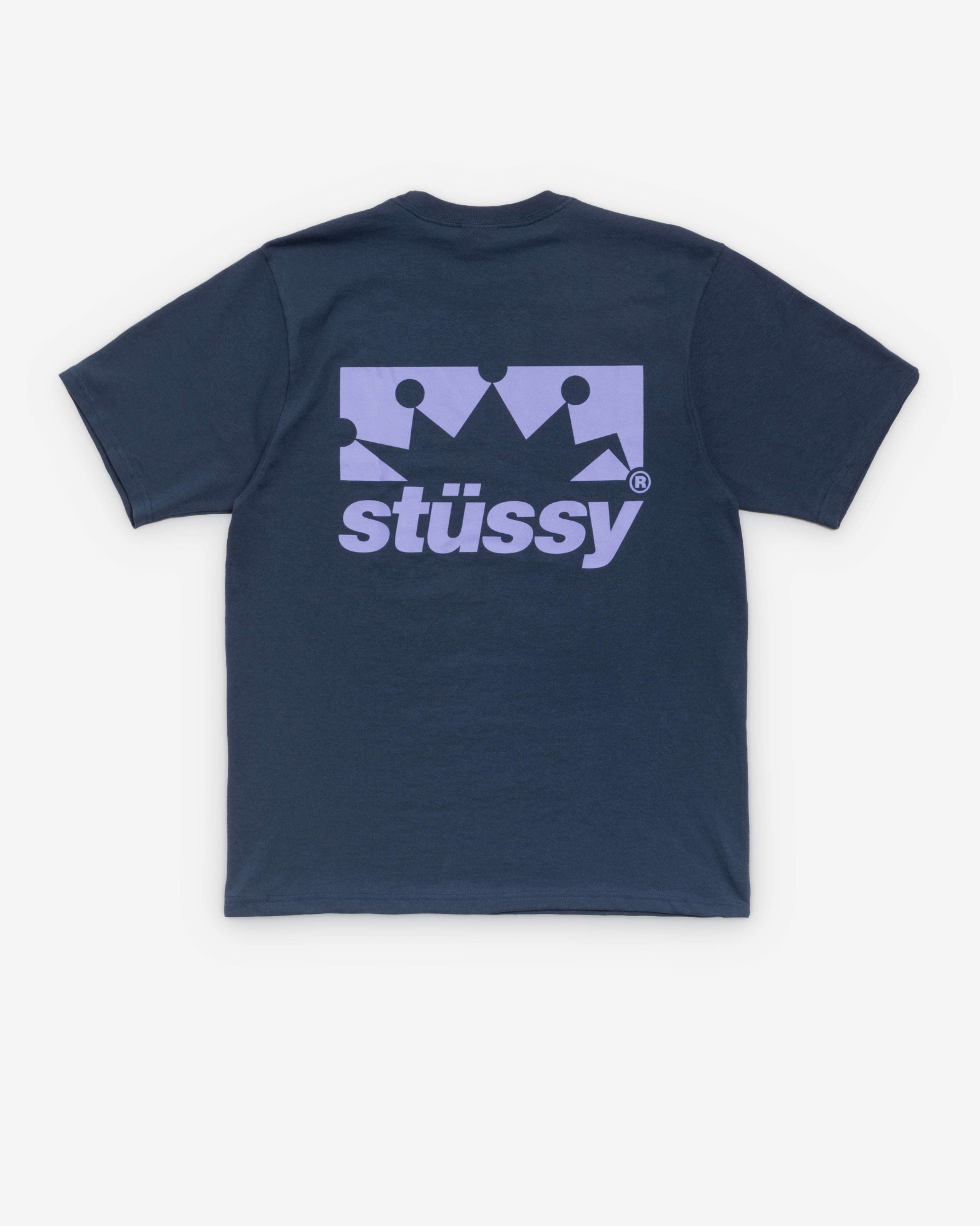 STUSSY KIDS CROWN Tee サイズL Stüssy : Men's Box Crown Tee (Navy) | DSMS E-SHOP