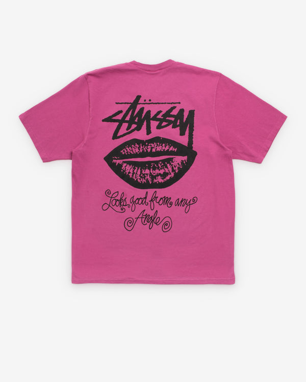 Stüssy - Men's Any Ankgle Pikgment Dyed Tee - (Berry)