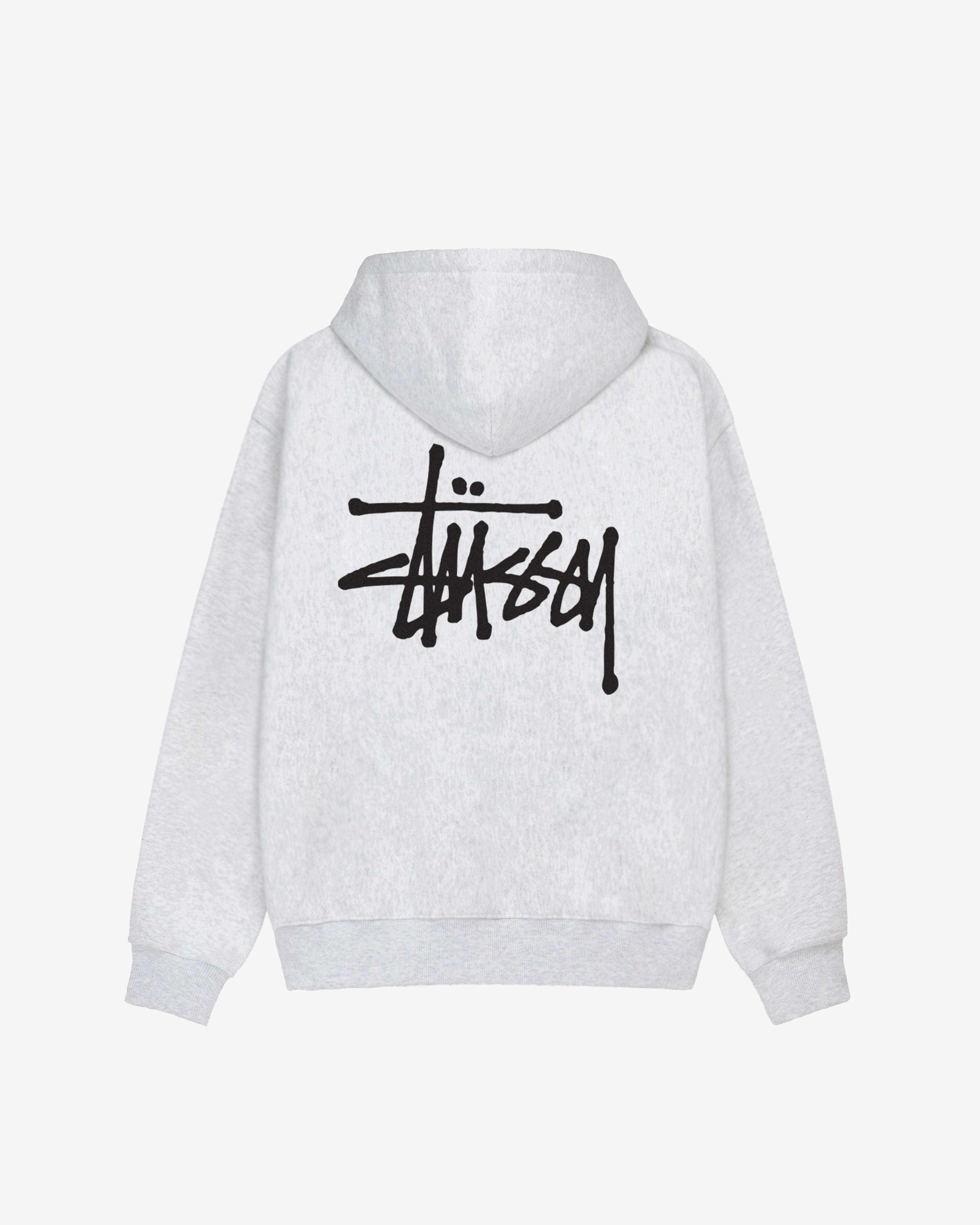 Stüssy: Men's Basic Stüssy Hood (Ash Heather) | DSMS E-SHOP