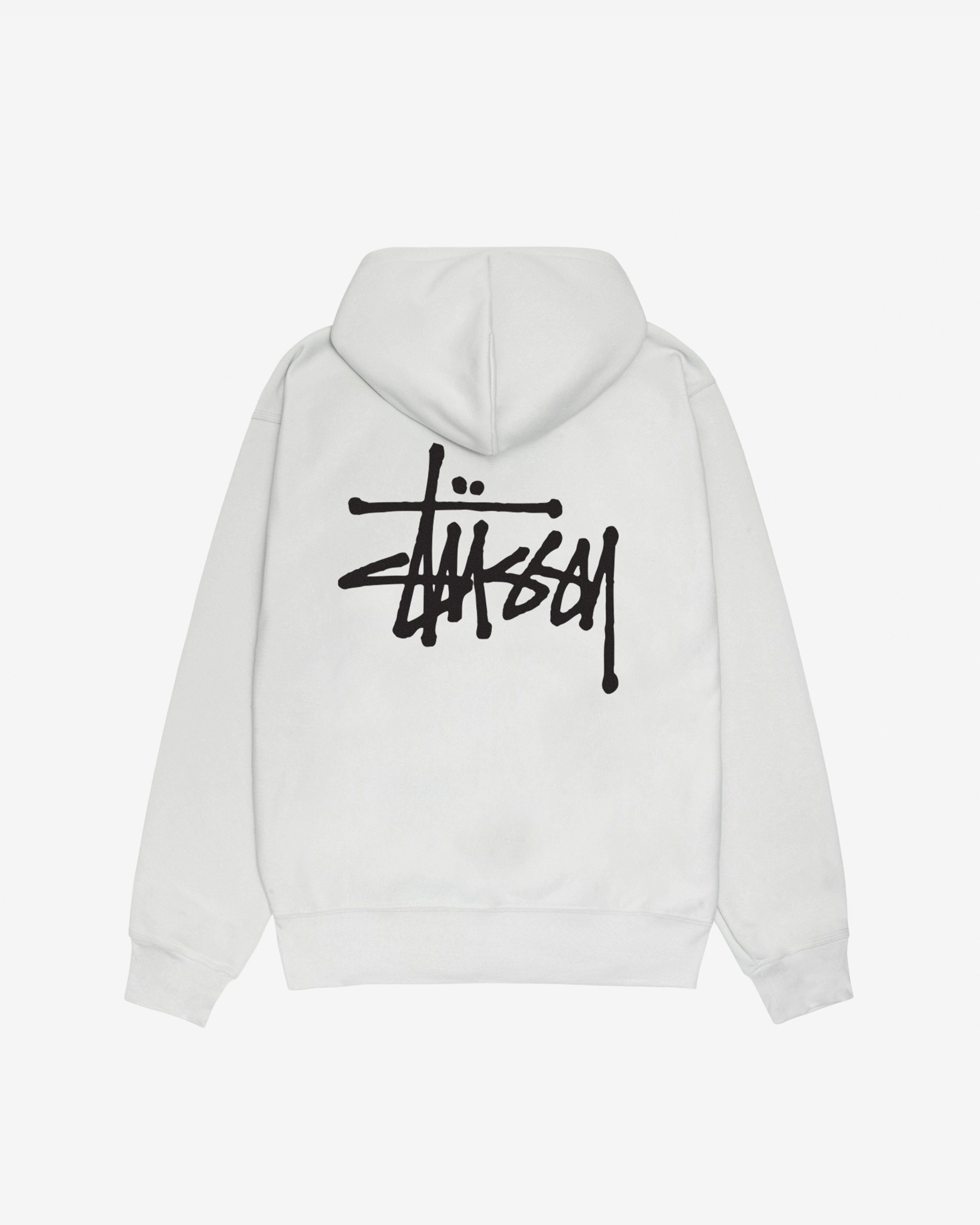 Stüssy: Men's Basic Stüssy Zip Hood (Fog) | DSMS E-SHOP