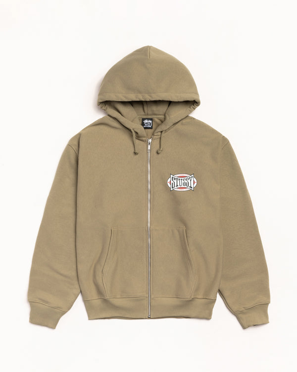 Stüssy - Men's Champion Oval Zip Hood - (Army)