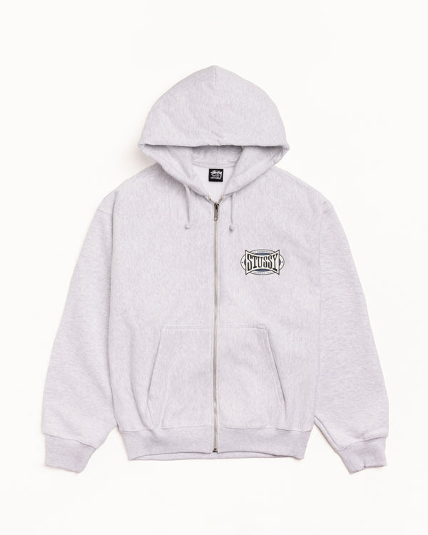 Stüssy - Men's Champion Oval Zip Hood - (Ash Heather)