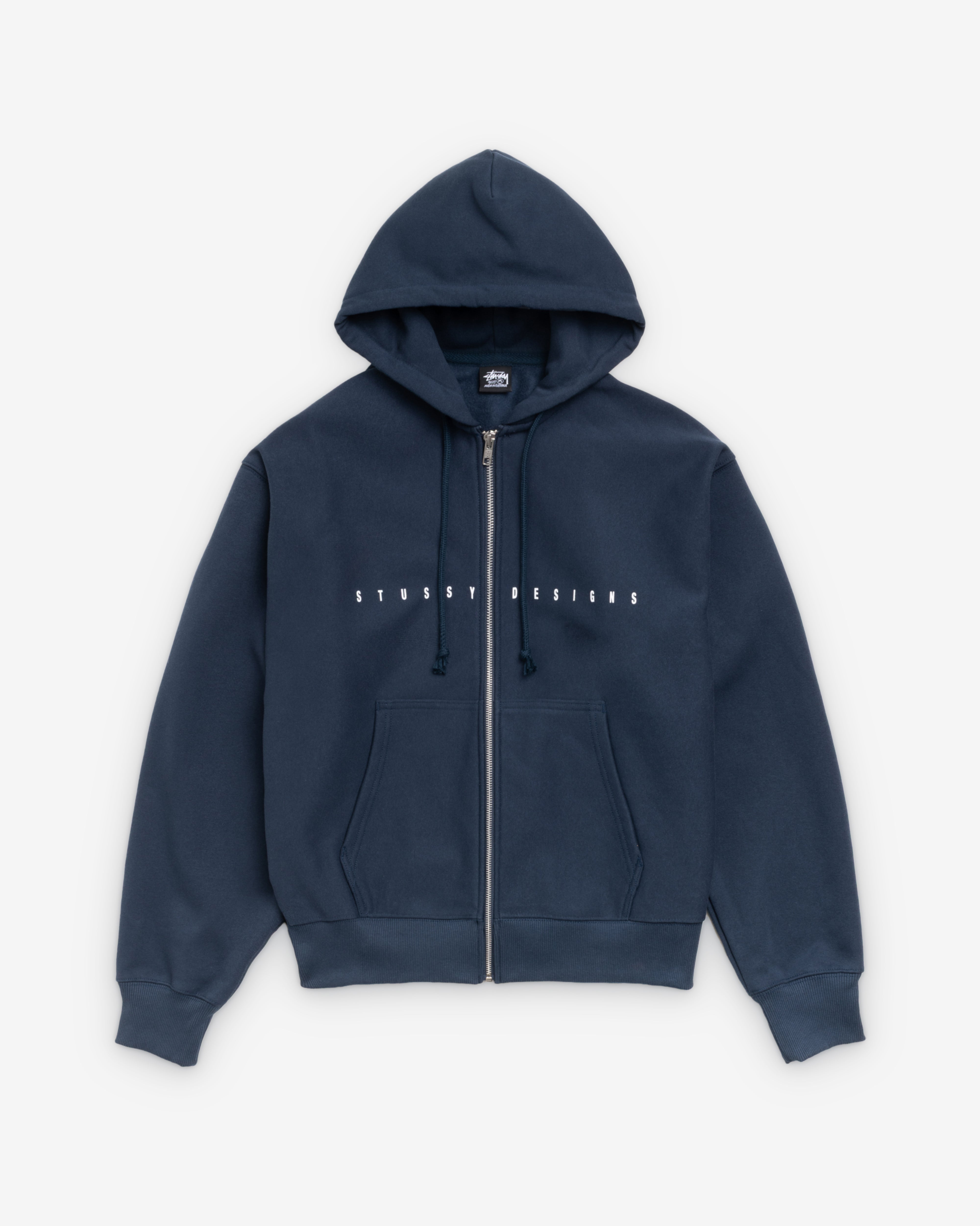 Stüssy : Men's S Box Zip Hood (Navy) | DSMS E-SHOP