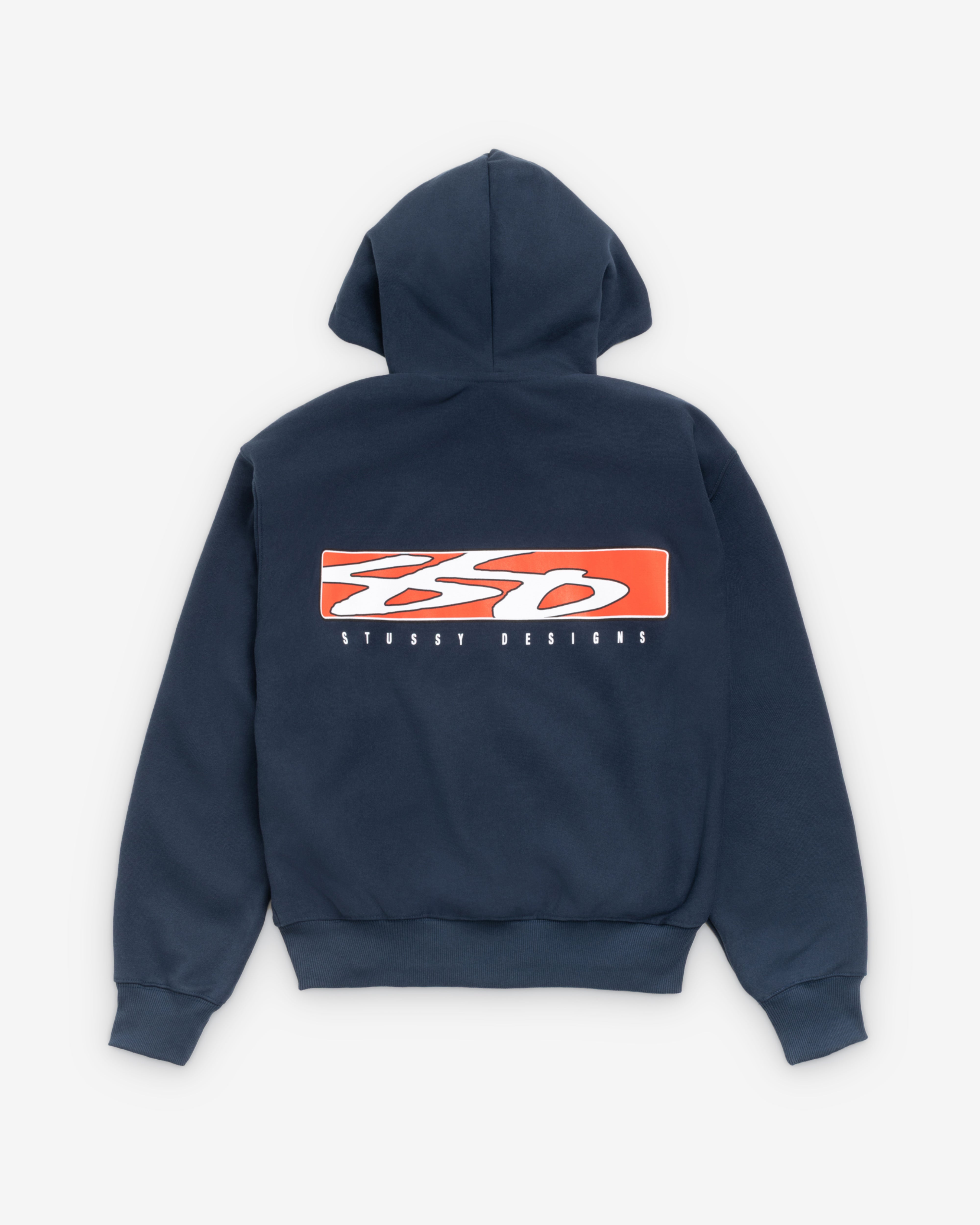 Stüssy : Men's S Box Zip Hood (Navy) | DSMS E-SHOP