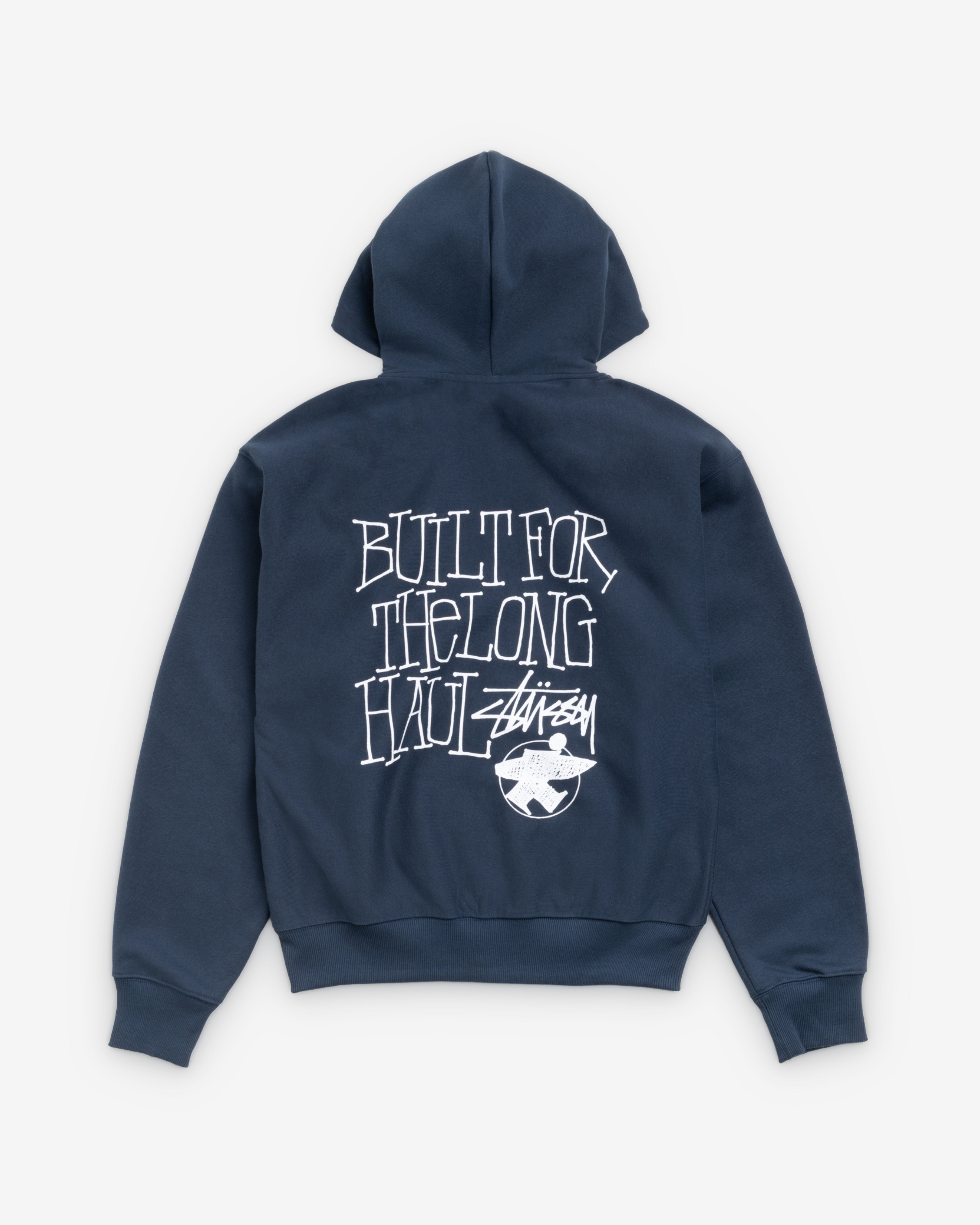 Stüssy: Men's Long Haul Zip Hood (Navy) | DSMS E-SHOP