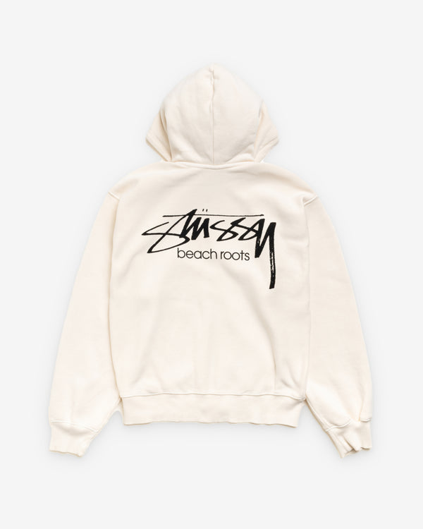 Stüssy -  Men's Beach Roots Gar. Dyed Zip Hood - (Off-White)