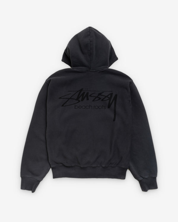 Stüssy -  Men's Beach Roots Gar. Dyed Zip Hood - (Black)