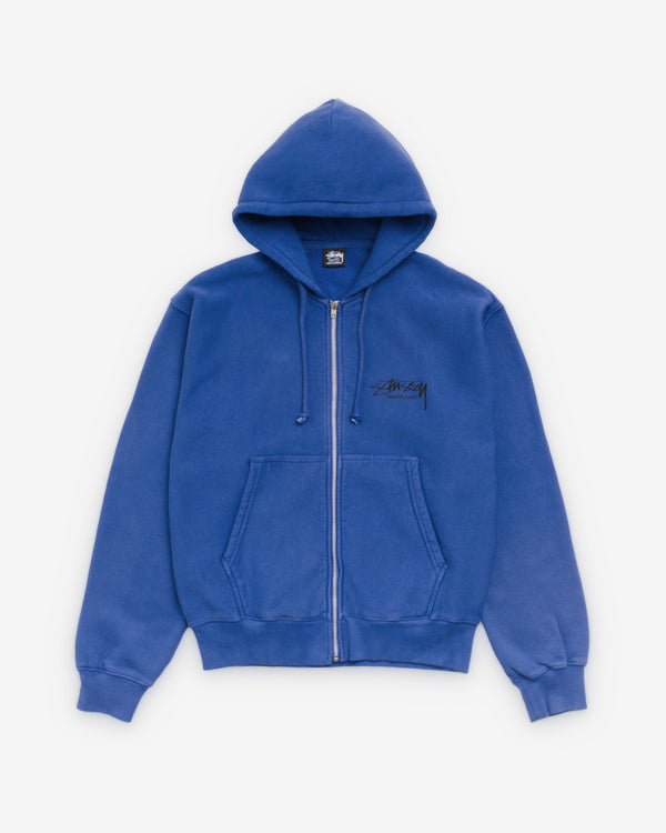 Stüssy -  Men's Beach Roots Gar. Dyed Zip Hood - (Indigo)
