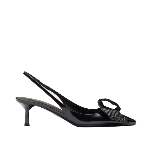 PRADA -  Women's 55MM Slingback Heel - (Black)