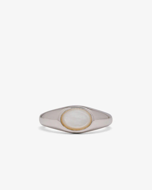 Tom Wood - Joe Ring White Mother Of Pearl - (Sterling Silver)