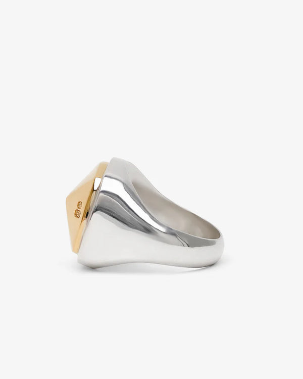 Bunney_Bunney - Stud Cushion Signet - (Silver/Gold)_RINGS
