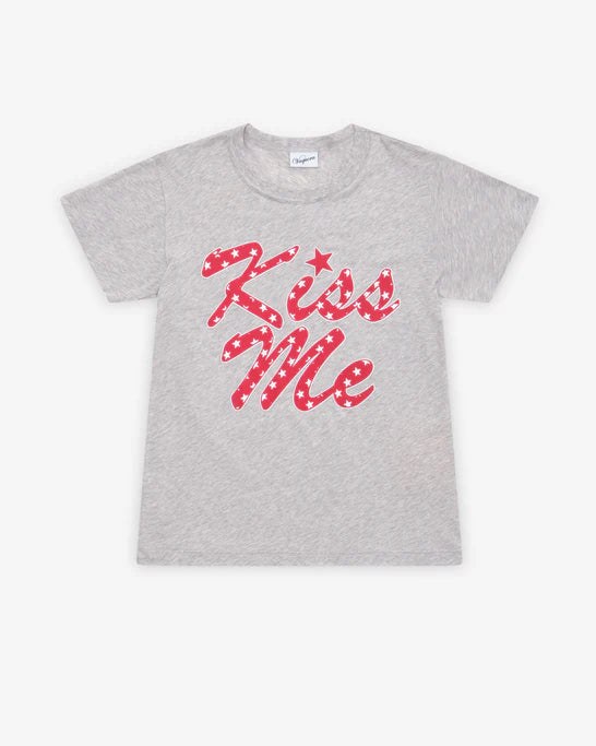 Vaquera_VAQUERA - Women's Kiss Me T Shirt Knit - (Grey)_TEES