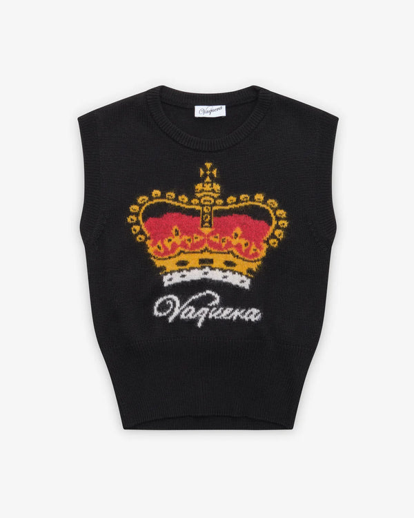 Vaquera_VAQUERA - Women's Crown Vest Knit - (Black)_VESTS