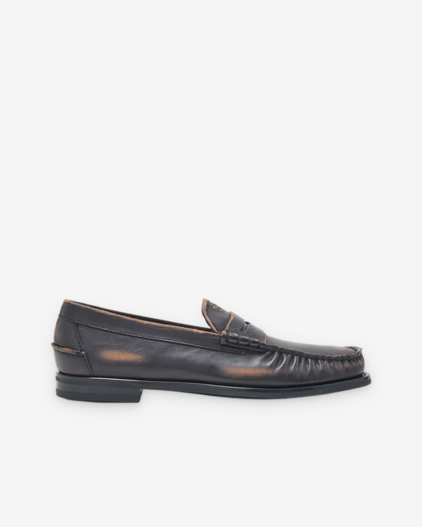 Prada - Men's Vitello Anticato Mocassini - (Brown)
