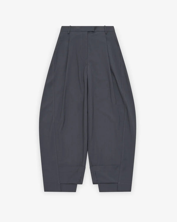 LITKOVSKA - Women's Pleated Barrel-Leg Pants In Grey - (Dark Grey)
