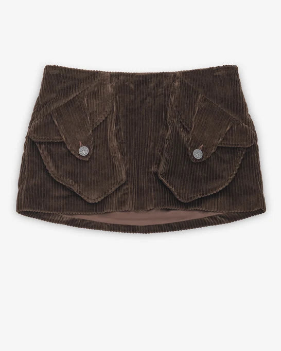 VAQUERA - Women's Corduroy Skirt - (Brown)