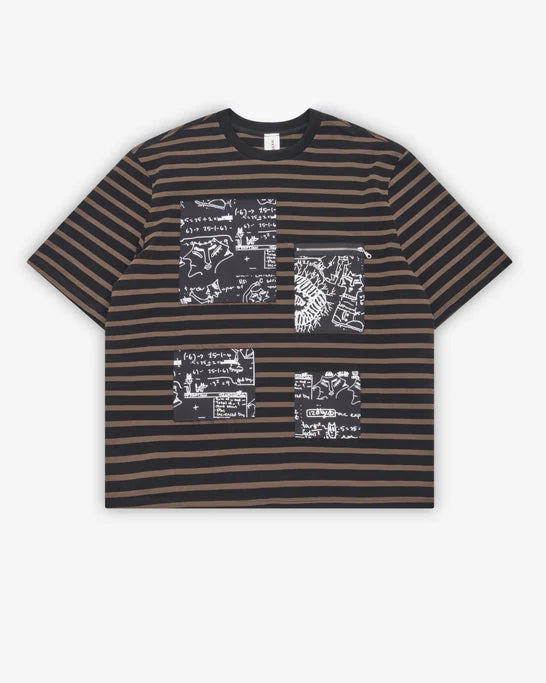 WESTFALL - Men's Striped Patch T-Shirt - (Stripes)