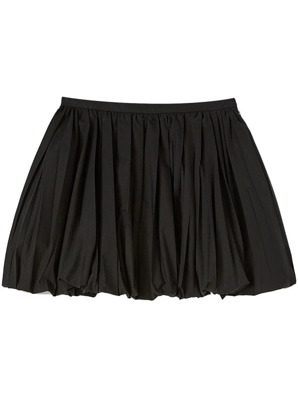 JIL SANDER - Women’s Pleated Full Mini Skirt - (Black)