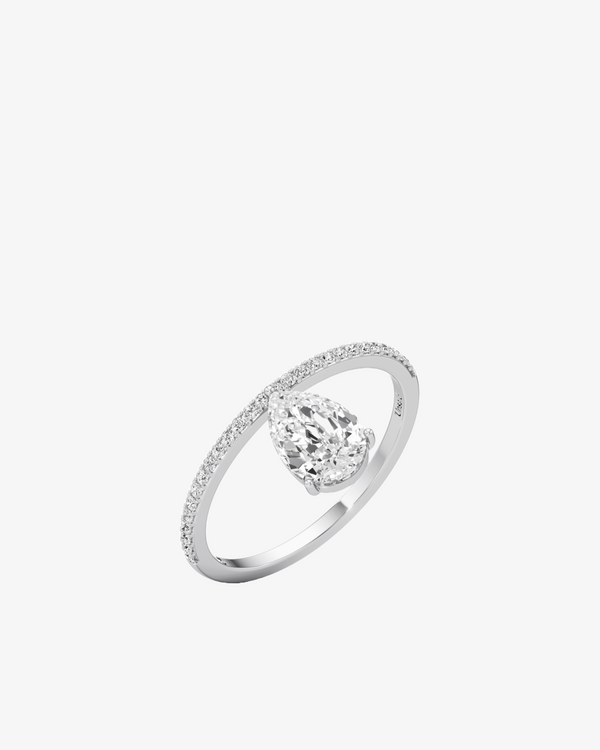Unsaid_Unsaid - Tear Grace Pavé Ring - (White)_RINGS