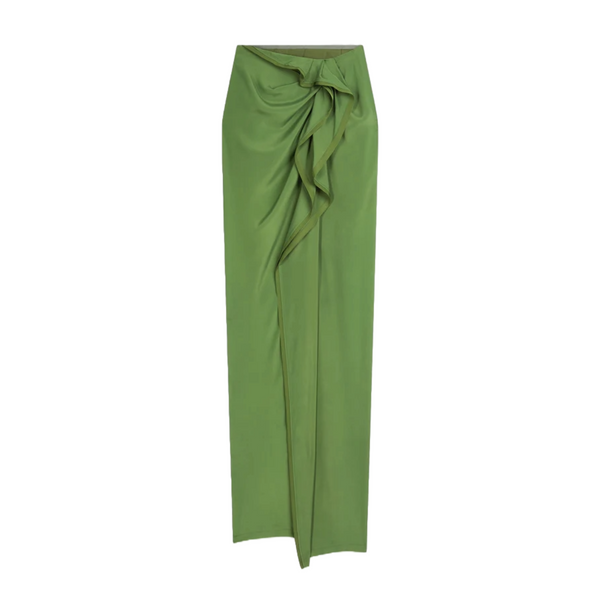 Dries Van Noten - Women's Long Draped Skirt - (Green)