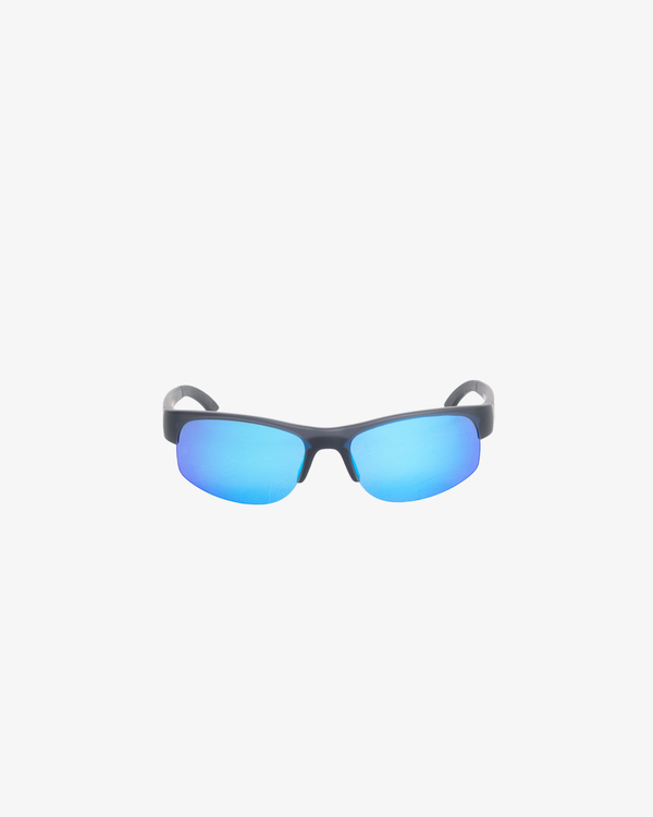 Stüssy - Hiro Sunglasses - (Frost Black/Blue Mirror)