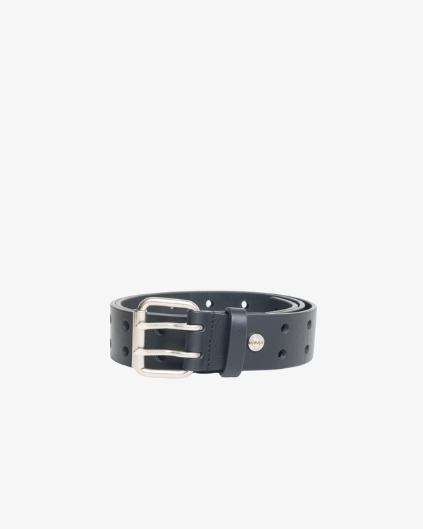 Stüssy -  Men's Leather Punch Out Belt - (Black)
