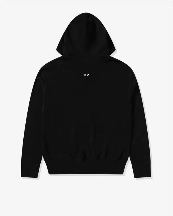 Play - Unisex Reverse Black Heart Zip Hooded - (Black)