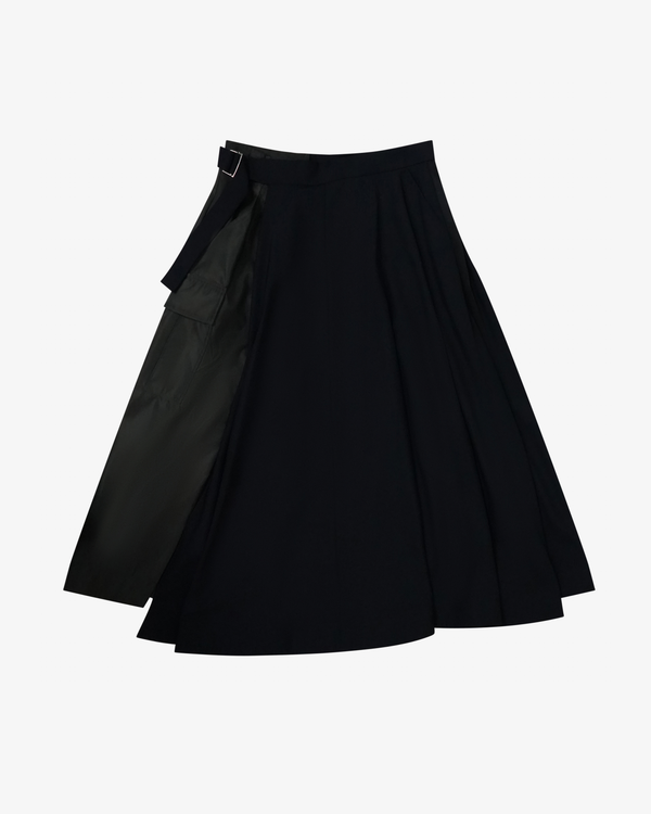 SACAI - Women's Nylon Twill X Suiting Skirt - (Navy)
