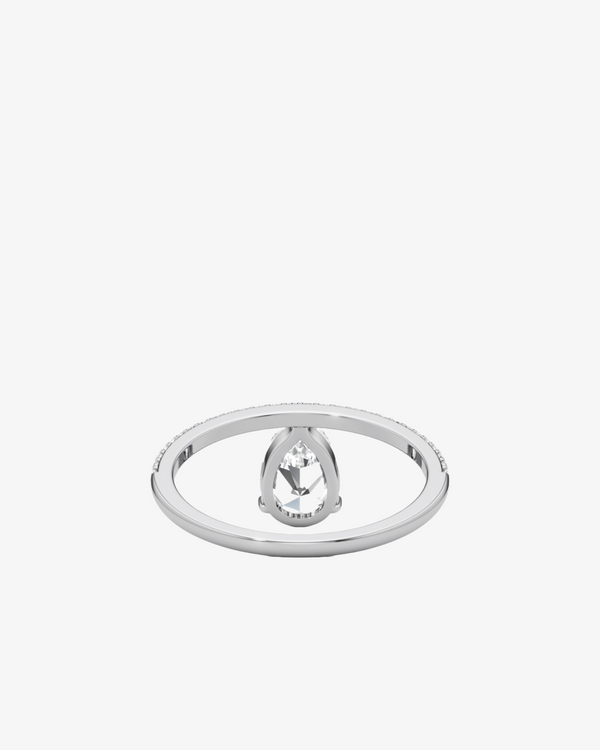 Unsaid_Unsaid - Tear Grace Pavé Ring - (White)_RINGS