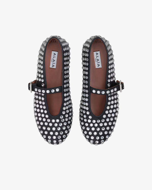 ALAÏA - Women's La Ballerine Strass - (Black)