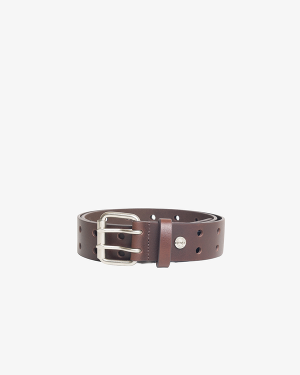 Stüssy -  Men's Leather Punch Out Belt - (Brown)