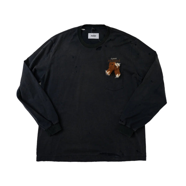 DOUBLET - Long Sleeve Tee With My Friend - (Black)