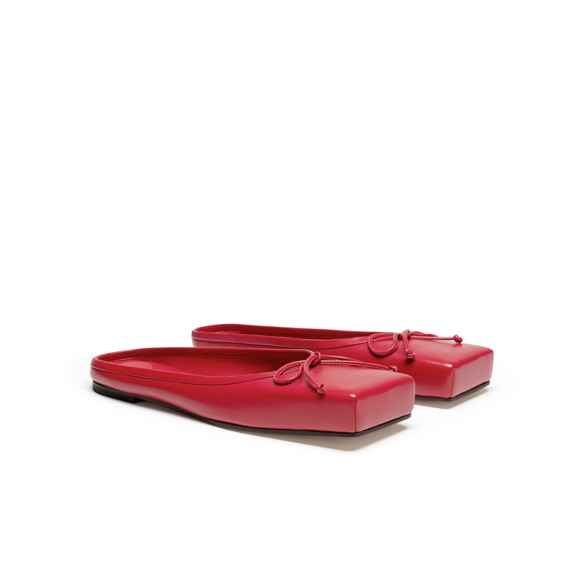 Red patent 2025 leather mules
