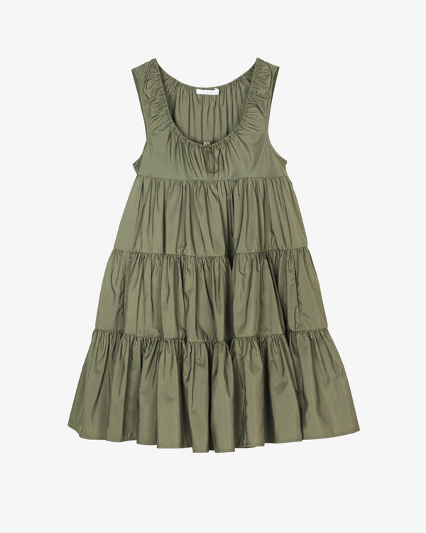Cecilie Bahnsen_Cecilie Bahnsen - Women's Aino Dress Recycled Faille - (Green)_DRESSES