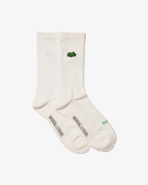 Doublet - Men's "Herbal In The Yarn" Socks - (White) AW24 24AW65SC32