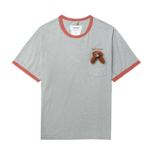 DOUBLET - Men's T-Shirt With My Friend - (Grey)