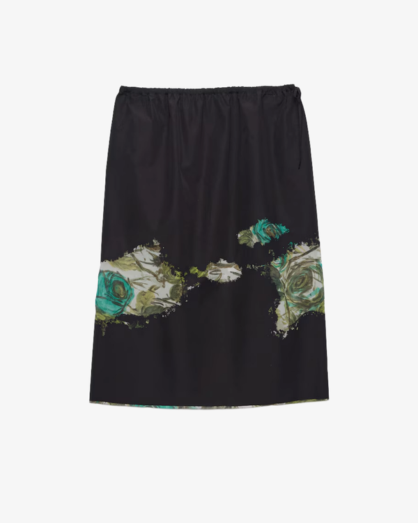 Prada - Women's Popeline Devore Skirts - (Black)
