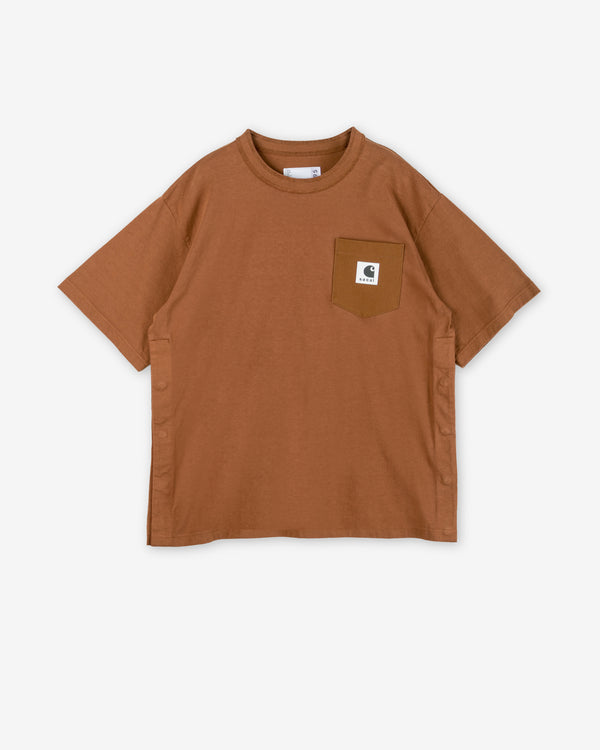 Sacai -  Men's Cotton Jersey T-Shirt - (Brown642)