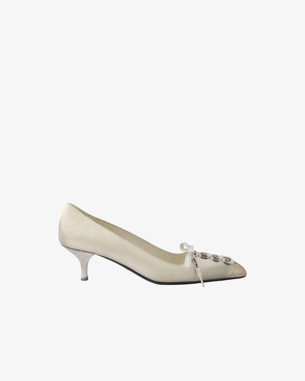 Prada - Women's Vitello Oldheels - (White)