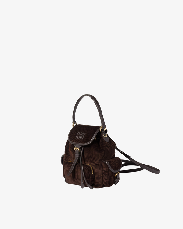 MIU MIU - Women's Velluto Righe Bag - (Dark Brown)