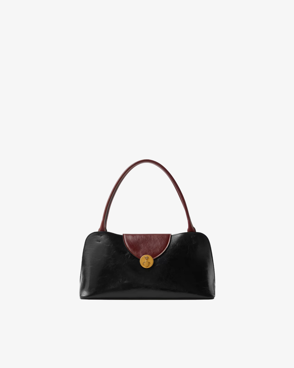 VERSACE_VERSACE - Women's Medium Vivian Leather Shoulder Bag - (Black)_SHOULDER BAGS