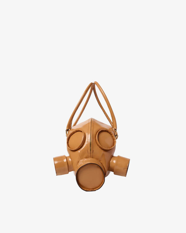 Doublet - Men's Gas Mask Leather Handbag - (Brown)