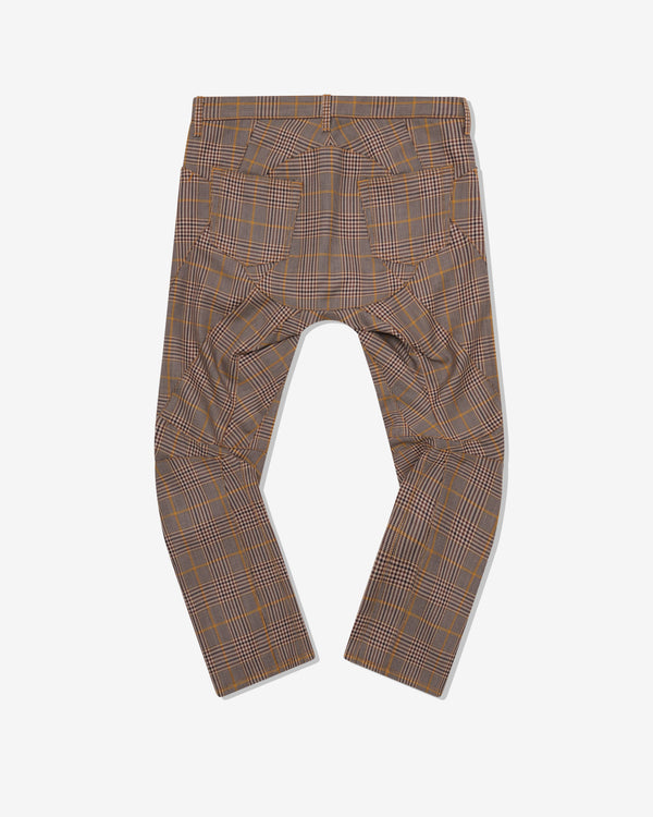 Junya Watanabe Man_Junya Watanabe Man - Men's Wool Mohair Check Trousers - (Brown)_PANTS