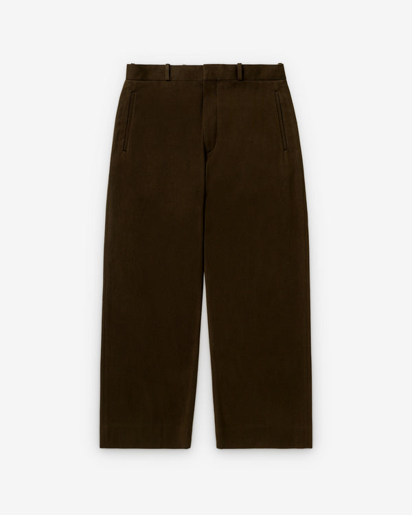 A.Presse - Cotton Silk Twill Wide Trousers - (Olive)