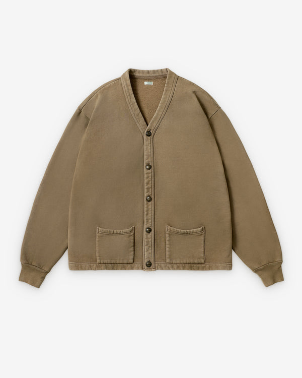 A.Presse - Vintage Sweat Cardigan - (Dark Brown)