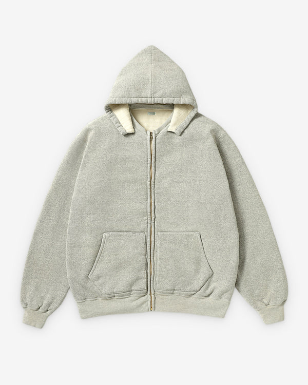 A.Presse - Vintage Attached Hood Zip Parka - (Gray)